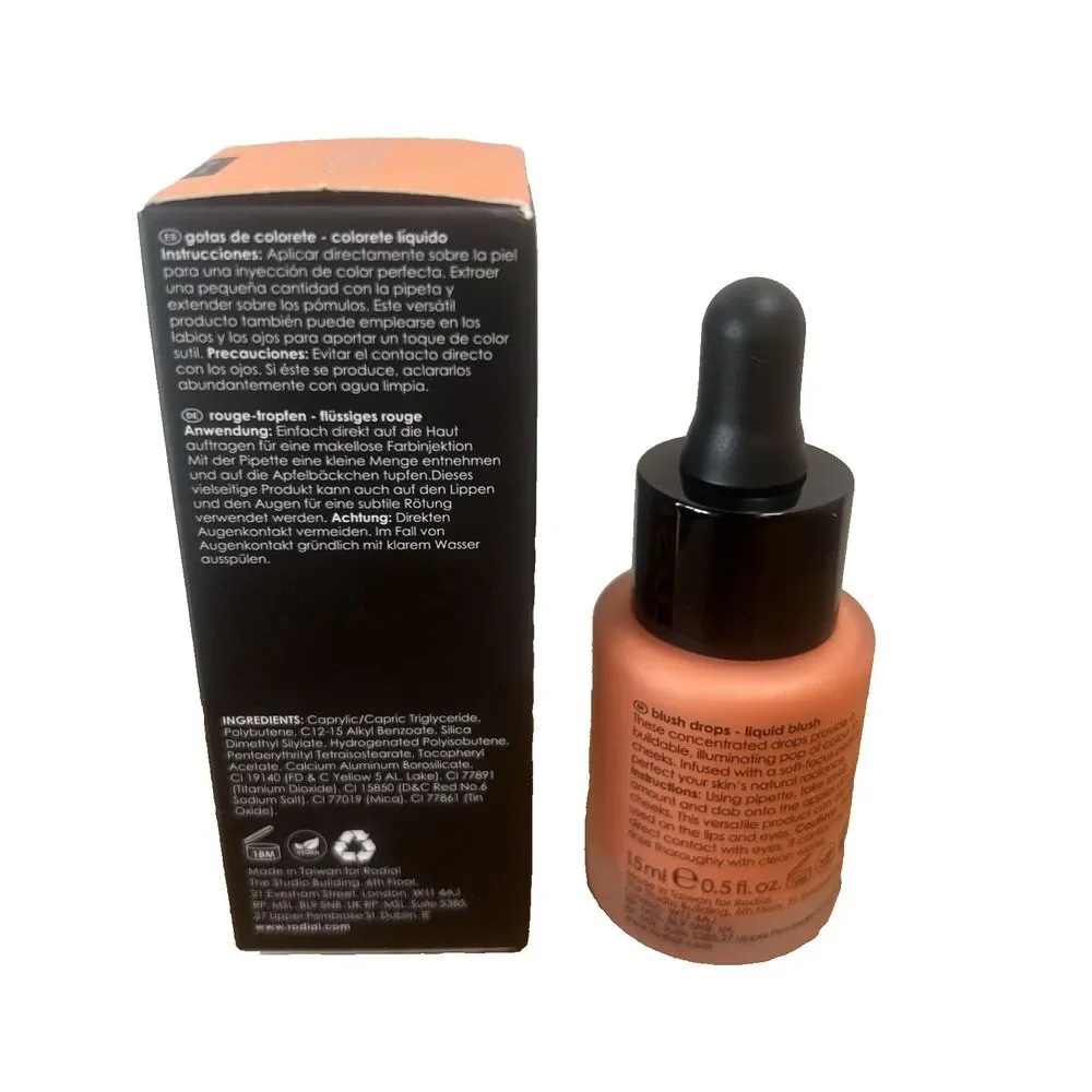 Rodial Blush Drops Liquid Blush Apricot Sorbet Nourishing 0.5 fl oz/ 15ml NEW